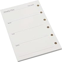 Amazon.co.jp: TSUKURIRO リフィル 紙 6穴 システム手帳用 セット